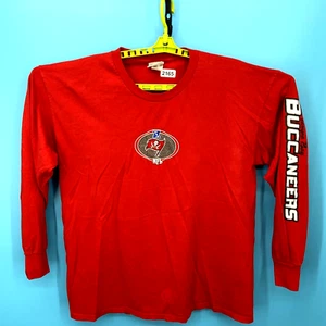 VTG Tampa Bay Buccaneers T Shirt Mens Extra Large Red Made In USA Long Sleeve XL - Picture 1 of 12