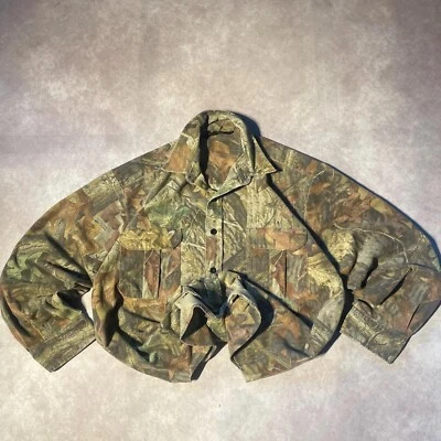 Vintage Realtree Camo Button Up Flannel Lightweight Shirt Layering - Image 1 of 4