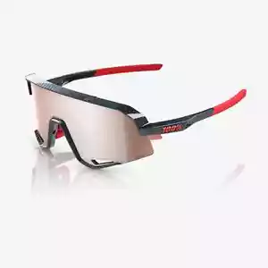 100% Sunglasses - Slendale - Gloss Carbon Fiber Crimson Silver Mirror Lens - Picture 1 of 1