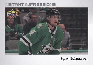 2022-23 Upper Deck Series 2 Instant Impressions Miro The Hero Heiskanen Stars - Picture 1 of 2