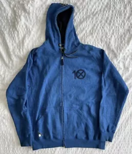 10 Deep Stars Full Zip Hoodie Royal Sz L 100 % Authentic - Picture 1 of 2