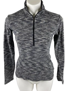 Columbia Women Small 1/2 Zip Pullover Athletic Shirt Gray Black - Picture 1 of 6