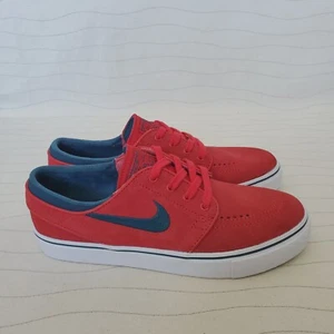 NIKE Mens SB Dunk Zoom Air 2016 Stefan Janoski Red Suede Shoes 333824-613 Sz 5 - Picture 1 of 13