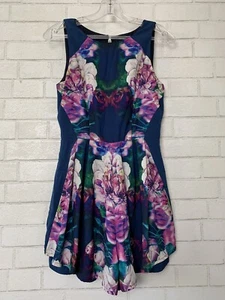 Keepsake the Label Size XS X-Small Blue Floral Romper Pockets - Picture 1 of 8