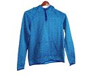 Nike Womens Therma Dri Fit Pullover Hoodie Blue Bubble Design And Pocket Size M