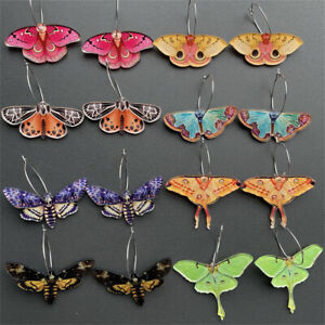 Acrylic Colorful Butterfly Moth Earrings Personality Earrings Women Jewelry Gift