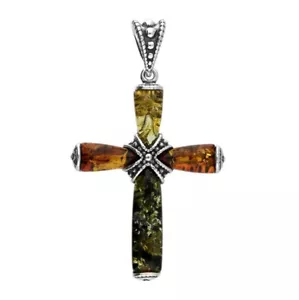 Elegante Anello Ambra Argento Sterling 925 Taglia O Oblungo 55mm - Foto 1 di 2
