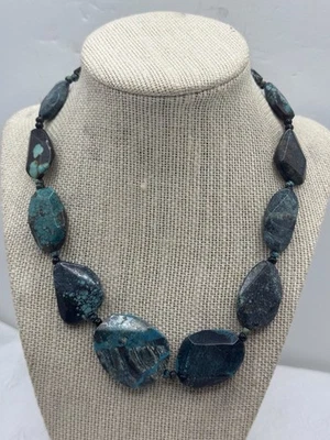 Jay King DRT Mine Finds Turquoise Necklace Sterling 925 Clasp Jewelry Southwest - Image 1 of 4
