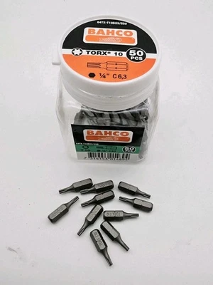 20 X BAHCO TX Bit für TORX® -Schrauben 1/4" 25mm Bits T10