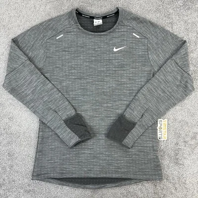 Nike Therma-FIT Element Running Shirt Mens Medium Gray Long Sleeve CU6083-068 - Image 1 of 4