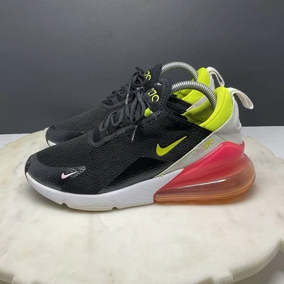 Nike Air Max 270 Shoes Womens Size 8.5 Black Cyber Pink Rise Sneakers C15770-001 - Image 1 of 4