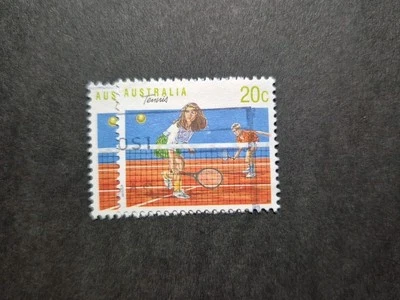 1990 20c Tennis Sport Series Stamp, Used. — 第 1/2 张图片