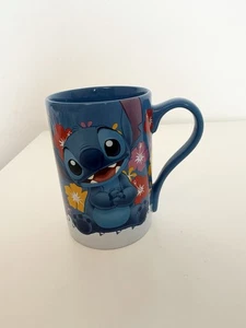 Lilo & Stitch Large Mug Disney Store Exclusive Blue Floral Ceramic Cup Mug - Picture 1 of 7