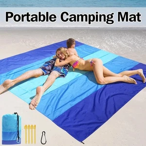 Waterproof Sandproof Beach Blanket - Large Quick-Dry Outdoor Mat for Camping - Picture 1 of 10