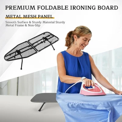 Tischbügelbrett Mini Bügelbrett Klappbar 81x31cm mit Ärmelbrett Reise Bügeltisch - Bild 1 von 4