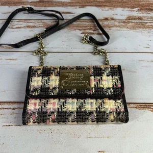 Juicy Couture Women's Plaid Tweed Crossbody Bag Multicolor Chic Fashion - Picture 1 of 4