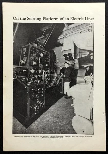 RMS Strathnaver turbo-electric Ocean Liner 1932 Engine-Room P&O pictorial - Image 1 of 1