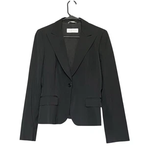 Max Mara Classic Black Jacket SZ 8 Single Breasted Pockets Blazer Office Casual - Picture 1 of 10