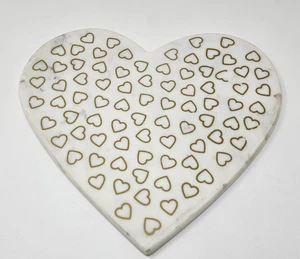 Martha Stewart Collection Valentine's Day Marble Heart Cutting Board, Serving - Picture 1 of 12