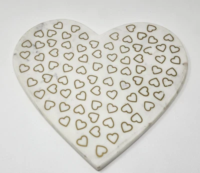 Martha Stewart Collection Valentine's Day Marble Heart Cutting Board, Serving - Image 1 of 4