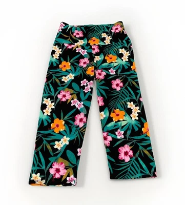 NEW No Boundaries Tropical Floral Black High Rise Capri Legging Size S (4-6) - Image 1 of 4