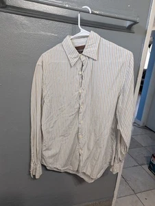 Perry Ellis Striped Silk Blend Shirt - Picture 1 of 5