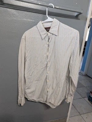 Perry Ellis Striped Silk Blend Shirt - Image 1 of 4
