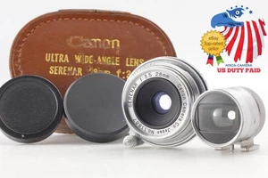 [Excelente COMO NUEVO con Finder] Lente Canon Serenar 28 mm f3,5 Leica Montaje con Tornillo L39 LTM JAPÓN - Imagen 1 de 16