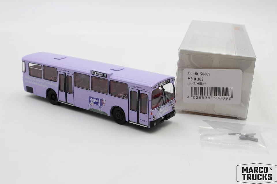 Brekina MB O 305 "Milka" de Hamburgo Nº 50809 1:87 /BRN1488 Foto 1 de 1