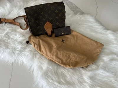 Louis Vuitton Vintage Cartouchière MM Crossbody Monogram Bag + LV Key Holder - Image 1 of 4