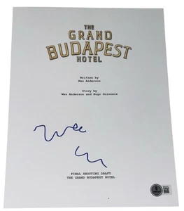 Wes Anderson signed Autogramm The Grand Budapest Hotel Drehbuch Beckett - Bild 1 von 2