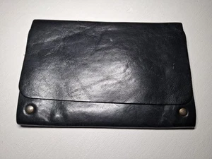 Mareca Black Genuine Leather Wallet Pouch Coin Bag Card Holder bag purse - Picture 1 of 18