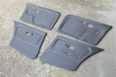BMW E30 325iX 325i 325 325e 318i 4-Door Sedan Black Vinyl Door Panels OEM Used - Image 1 of 4
