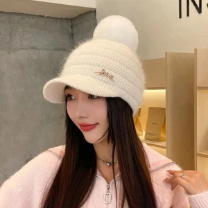Thickened Ear Protection Hat Solid Color Woolen Cap Casual Knitted Hat - Picture 1 of 4