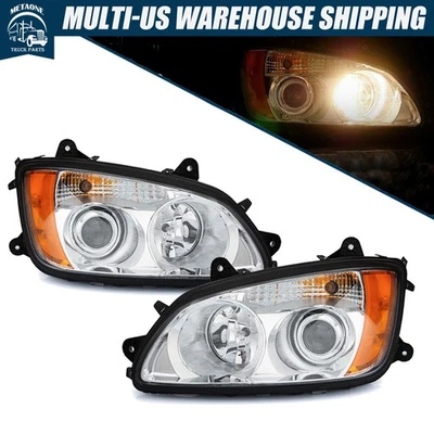 Headlights for 2008-2016 Kenworth T170 T270 T370 T440 T470 T660 T700 Headlamps - Imagem 1 de 4