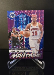 #'ed/99 🔥 JIMMY BUTLER III SP 2024-25 Panini Mosaic Montage Purple Prizm No. 13 - Picture 1 of 2