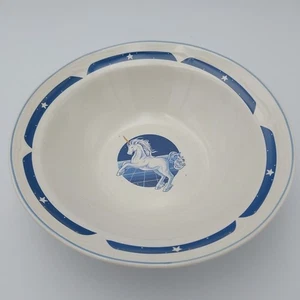 Tienshan Blue Unicorn Soup Salad Bowls Stoneware Replacement Vtg - Picture 1 of 2
