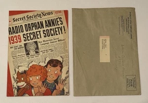 Orphan Annie's Radio Secret Society News 1939 Premium Booklet with Envelope Rare - Bild 1 von 11