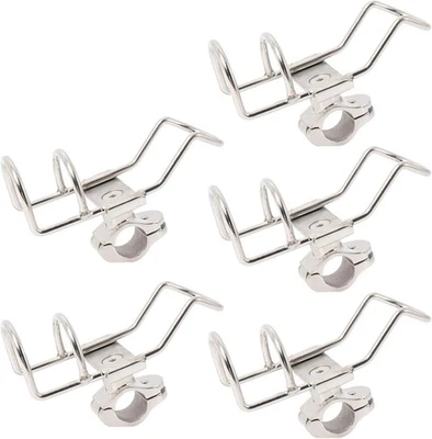 2/3/4/5 Pcs Stainless Steel Boat Fishing Rod Holder Clamp on Rails 7/8'' to 1'' - Image 1 of 4