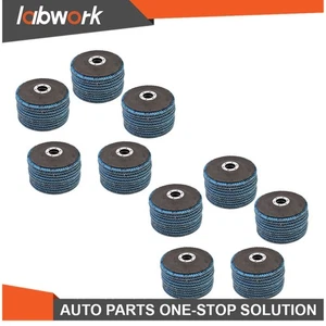 Labwork 200Pcs 4-1/2" X 7/8" 40 Grit Premium Zirconia Flap Disc Sanding Grinding - Picture 1 of 12