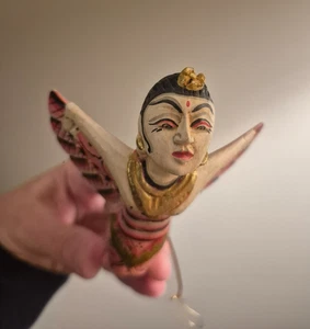 unique goddess ornament pink and gold carved look - Picture 1 of 9