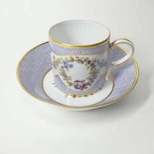Guirlandes de Roses Tasse & Untertasse 1737 Ancienne Manufaktur Royal Limoges France - Bild 1 von 11