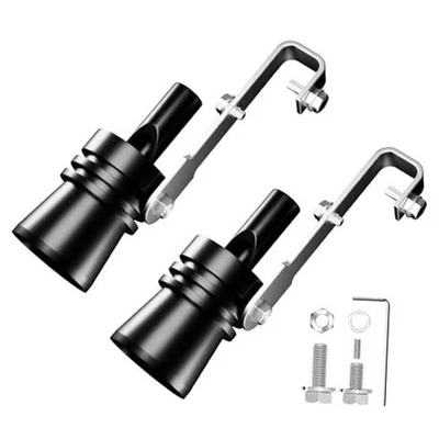 Silbato de escape turbo, potenciador de sonido de escape, silbato de sonido turbo escape negro Foto 1 de 4