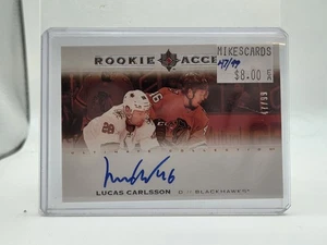 2020-21 Upper Deck Ultimate Collection Rookie Accents /99 Lucas Carlsson Auto RC - Picture 1 of 2