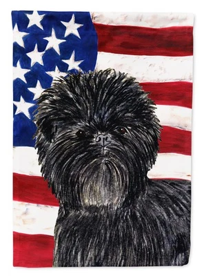 Affenpinscher USA American Flag Garden Size SS4038GF - Image 1 of 3