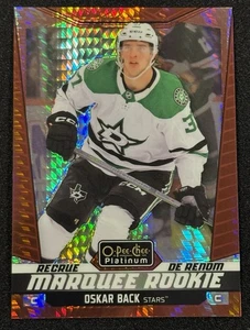 2024-25 O-Pee-Chee Platinum Marquee Rookies Red Prism/199 Oskar Back Rookie RC - Imagen 1 de 2