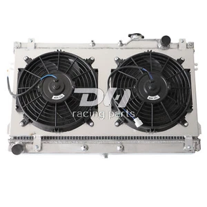 3Row Aluminum Radiator&Shroud&Fan For 1990-1997 Mazda Miata MX5 LE SE l4 MT Only - Foto 1 di 4