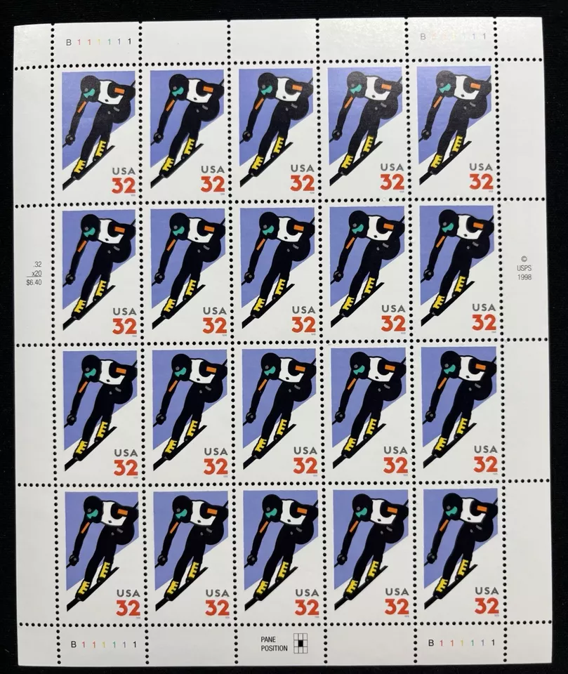 Alpine Skiing USA .32 Cents Stamps Sports Olympics Winter Colorado Snow - Image 1 of 1