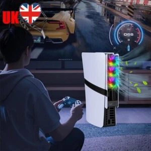Cooling Fan with USB Port & RGB Light for PS5 Pro/PS5 Slim Disc & Digital - Afbeelding 1 van 18
