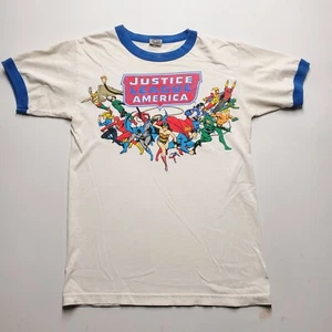 Vintage Justice League America T-Shirt Mens S Small White DC Comics 2009 Y2K - Picture 1 of 11